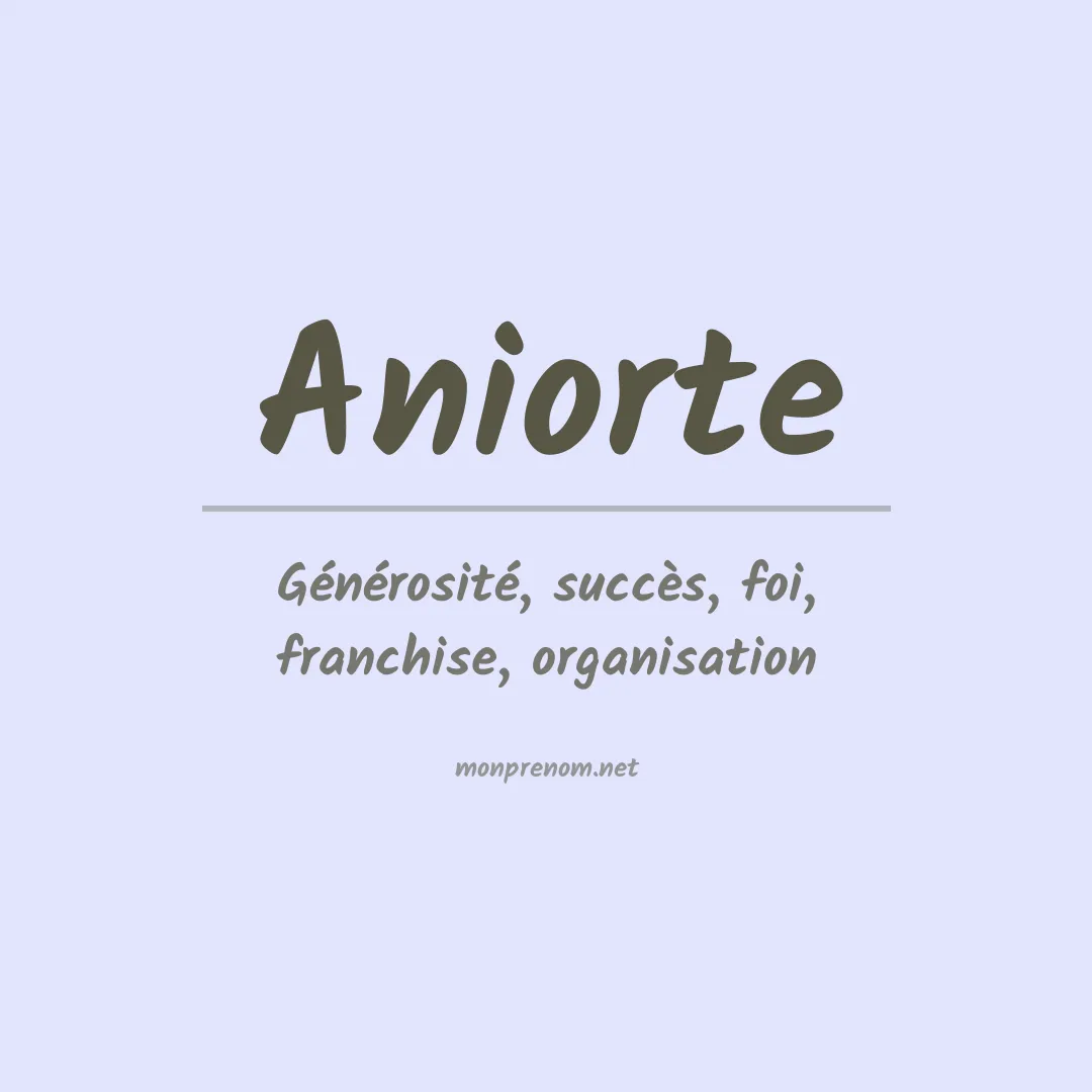 Signification du prénom Aniorte