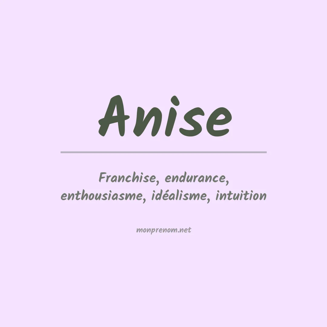 Signification du prénom Anise