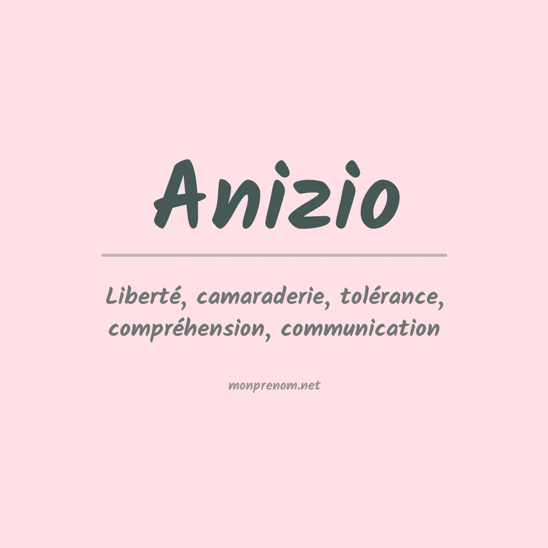 Signification du prénom Anizio