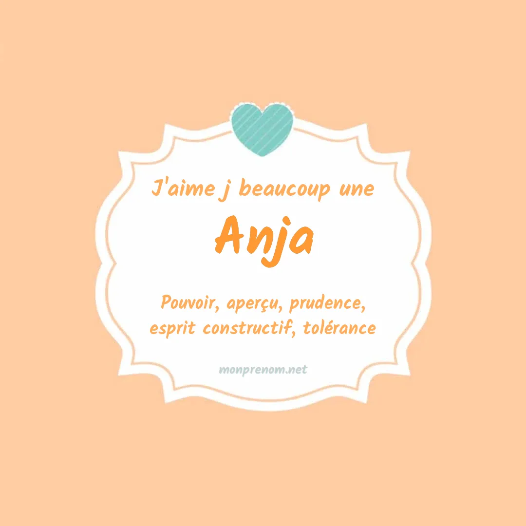 J'aime beaucoup Anja