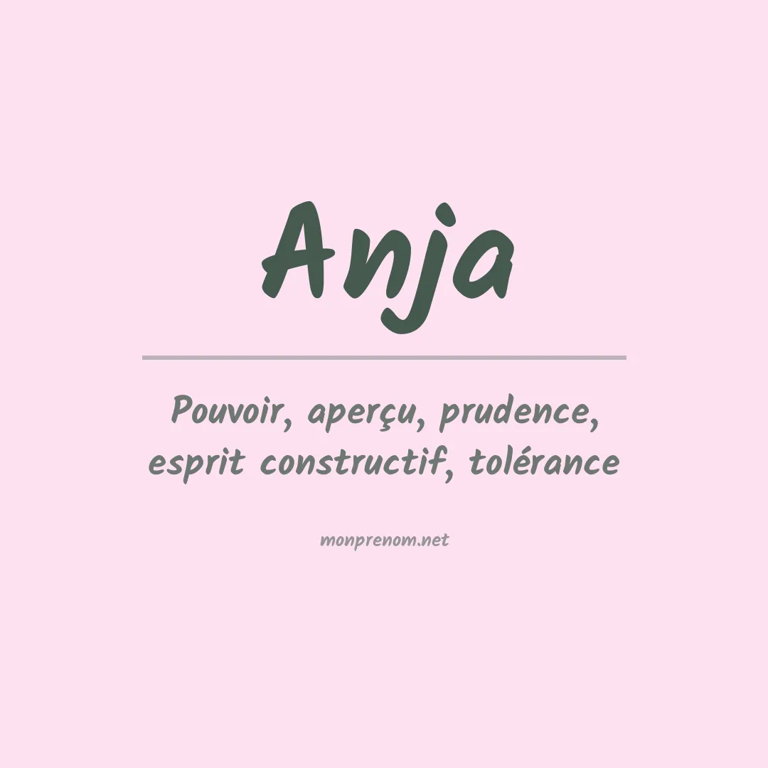 Prénom Anja