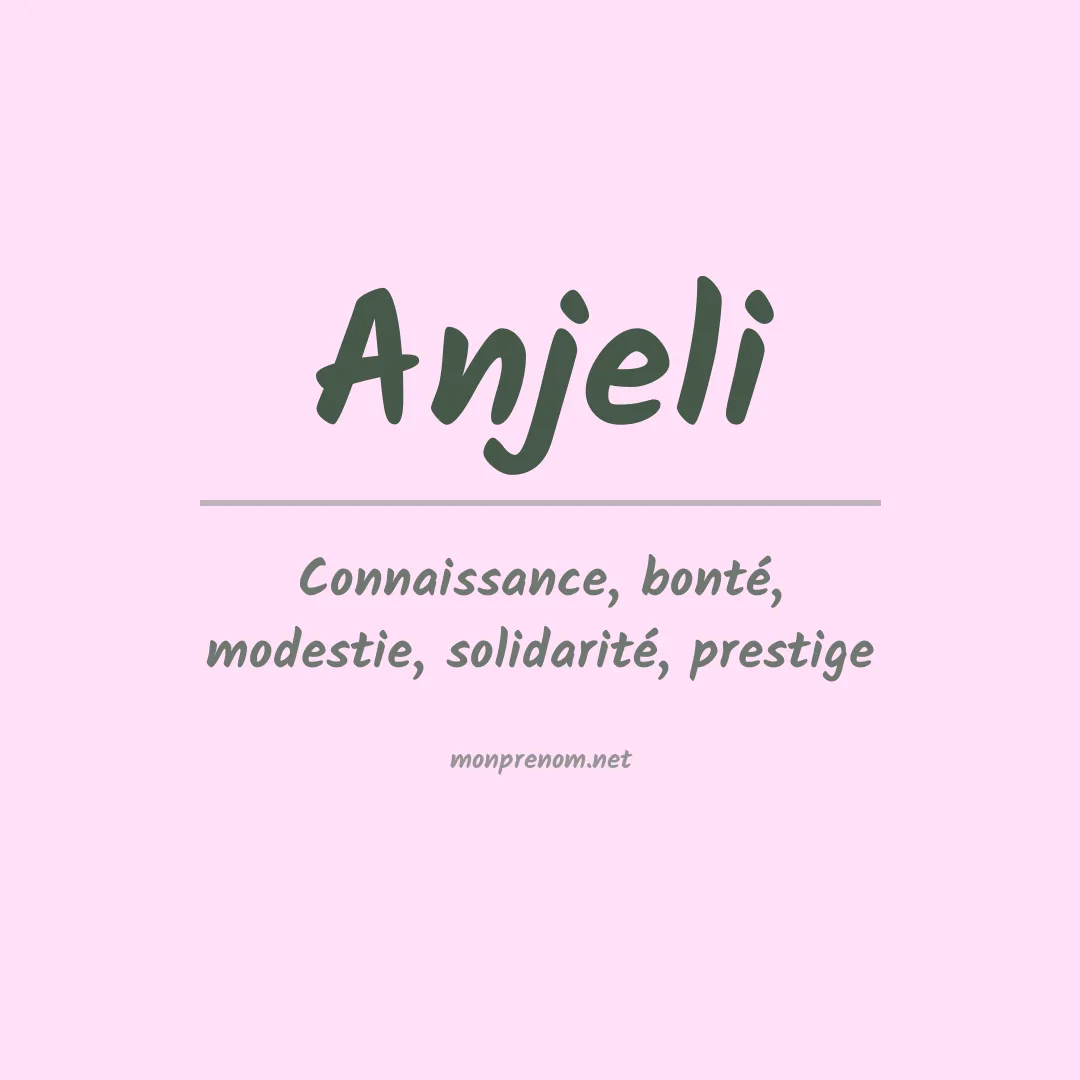 Prénom Anjeli