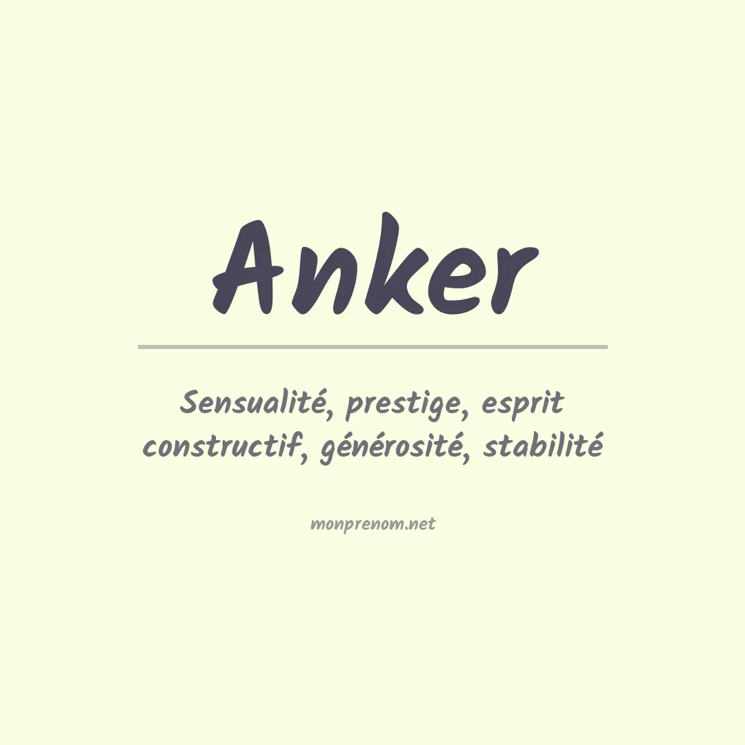 Prénom Anker