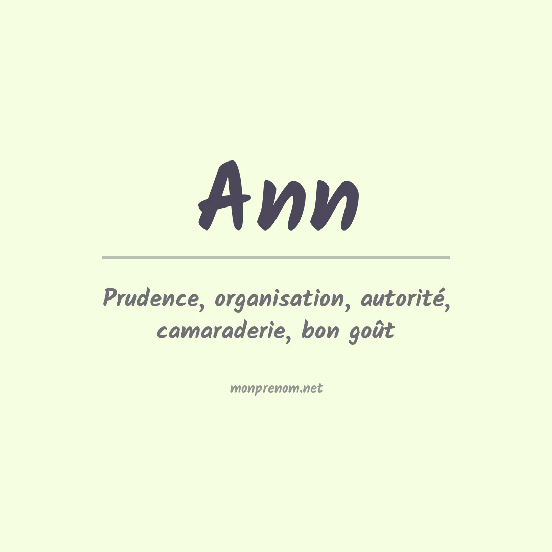Prénom Ann