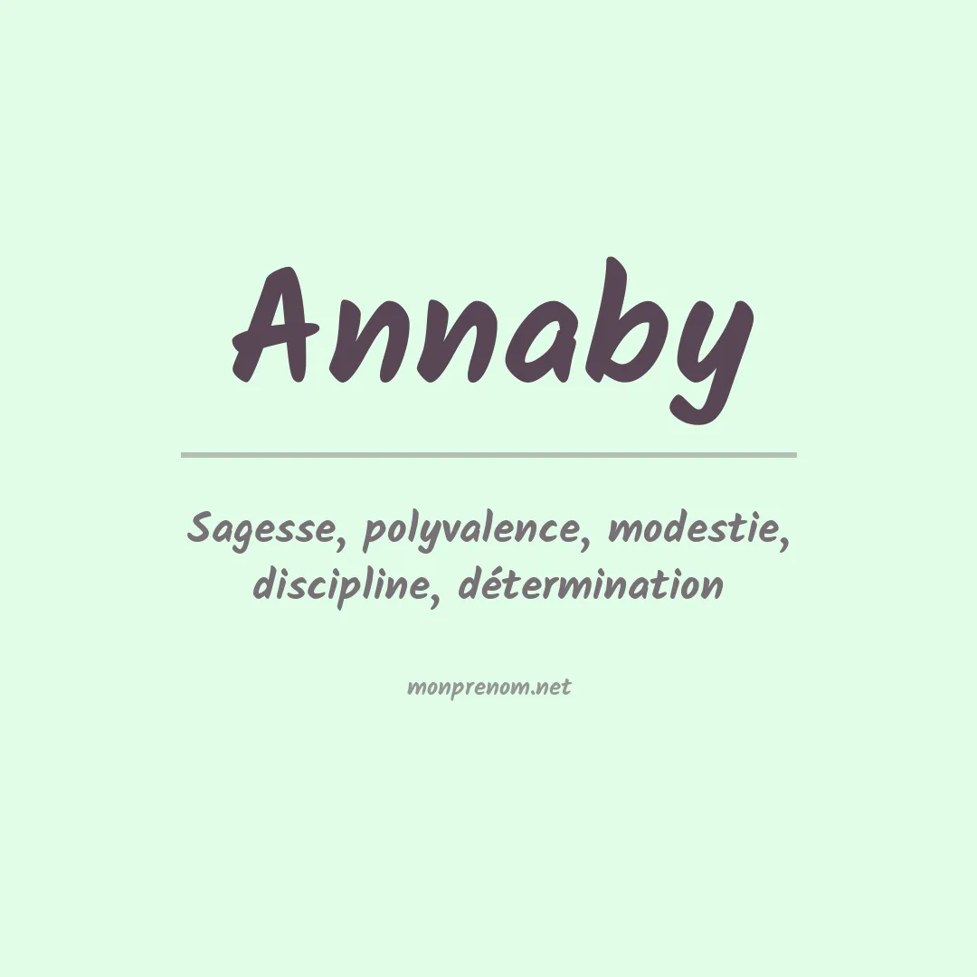 Signification du prénom Annaby