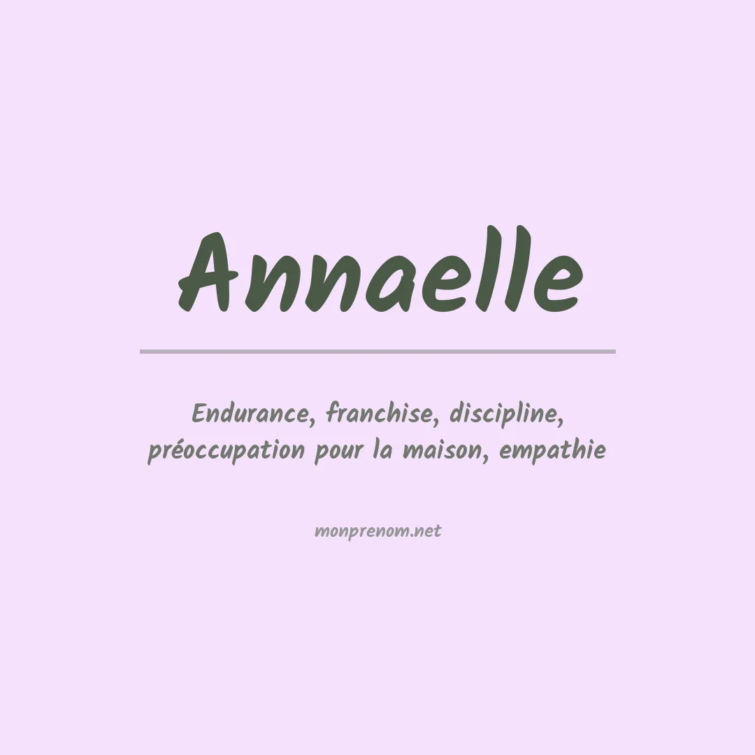 Signification du prénom Annaelle