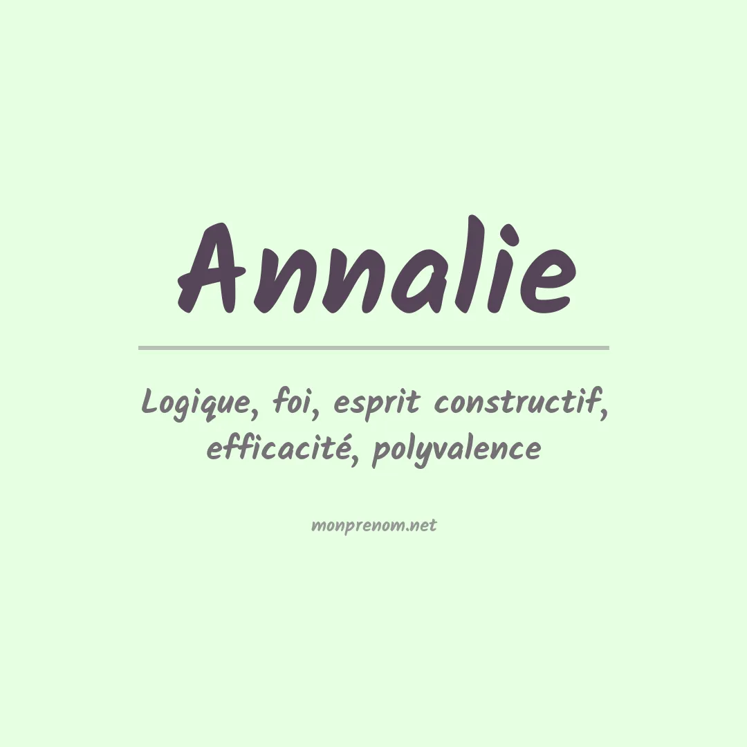 Signification du prénom Annalie