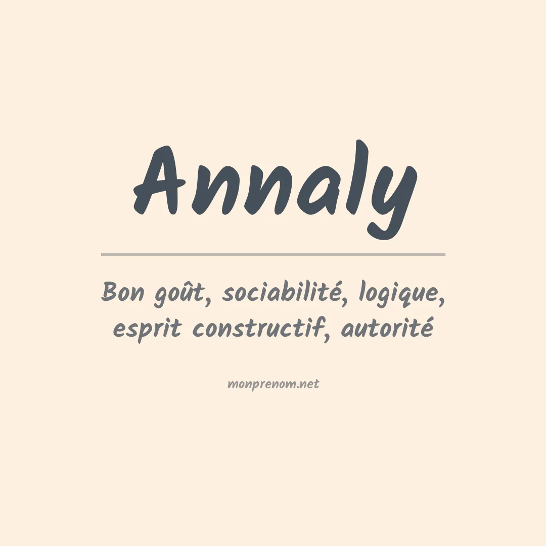 Prénom Annaly