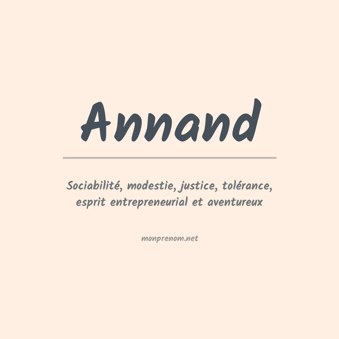 Prénom Annand