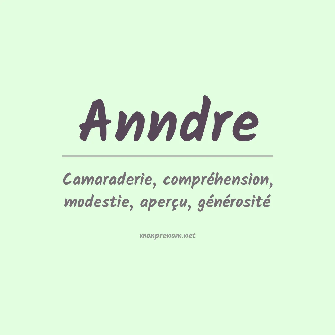 Prénom Anndre