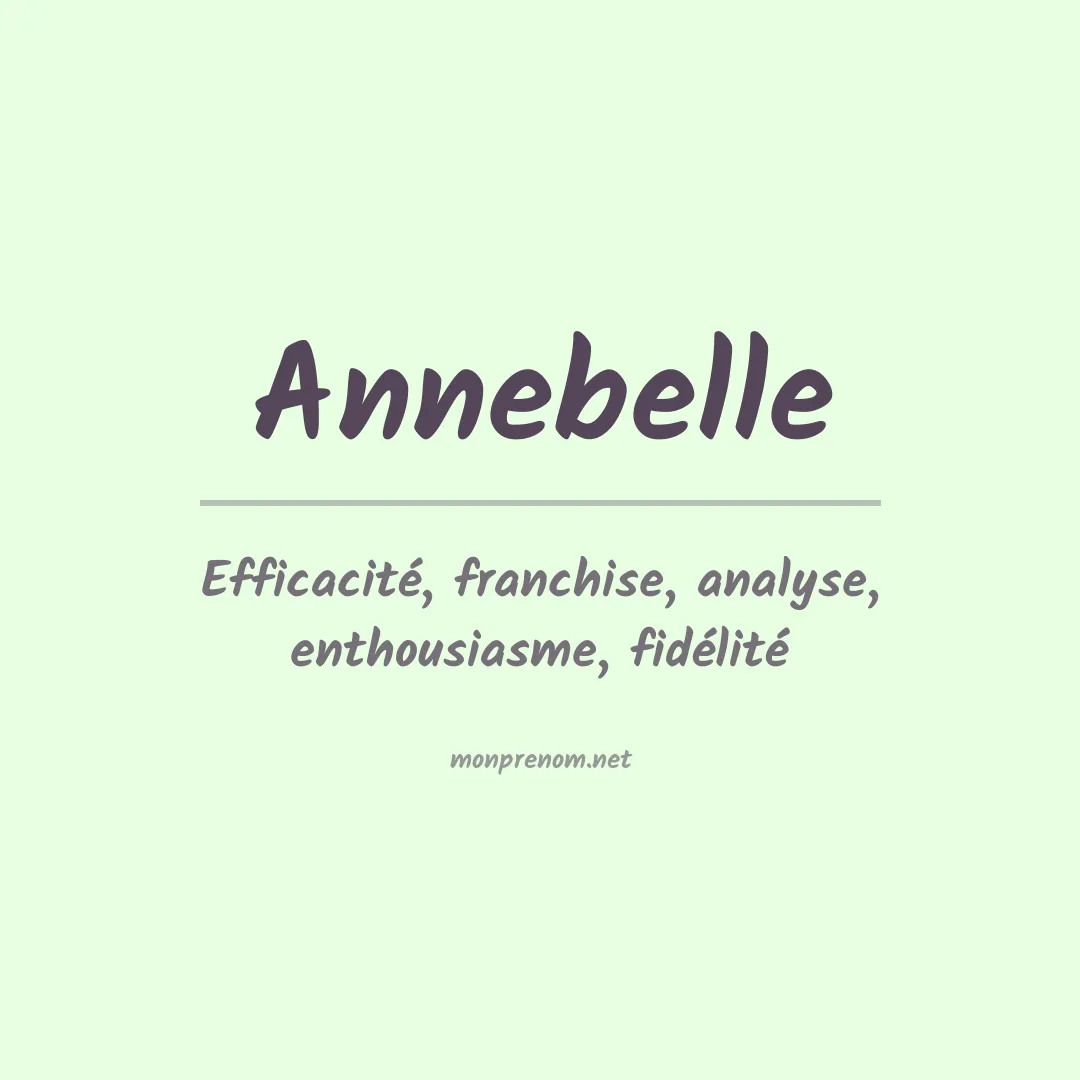 Signification du prénom Annebelle
