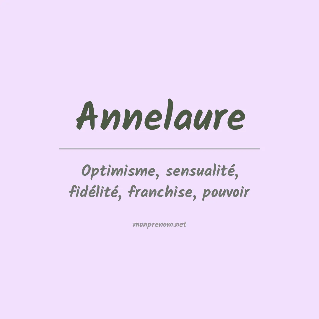 Signification du prénom Annelaure