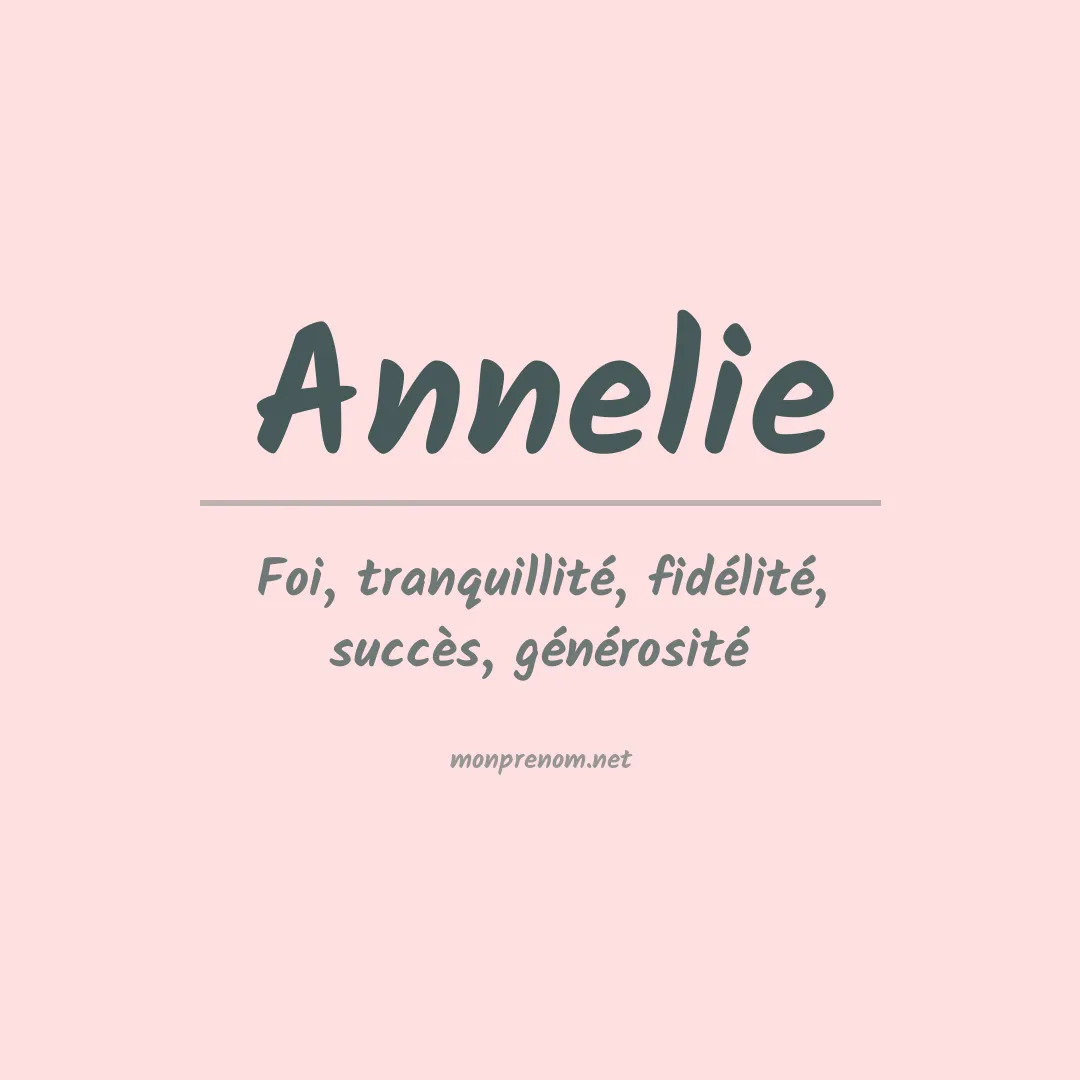 Prénom Annelie