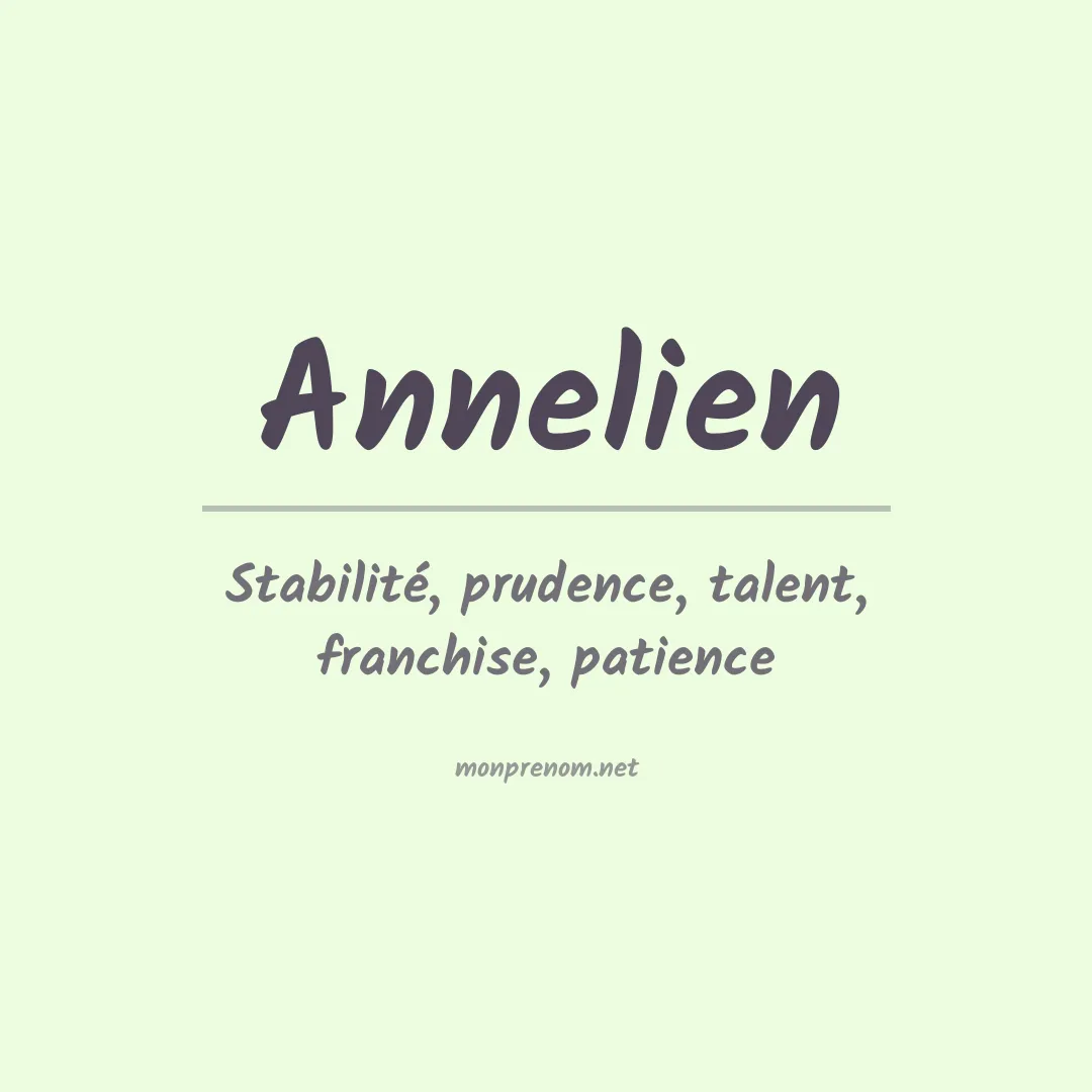 Signification du prénom Annelien