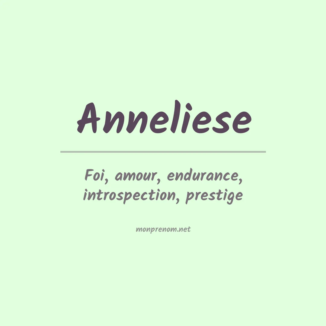 Signification du prénom Anneliese