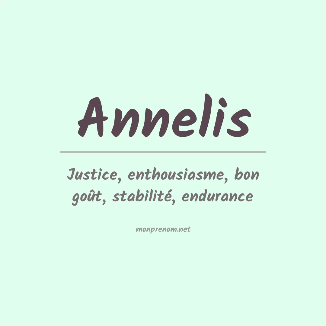 Signification du prénom Annelis