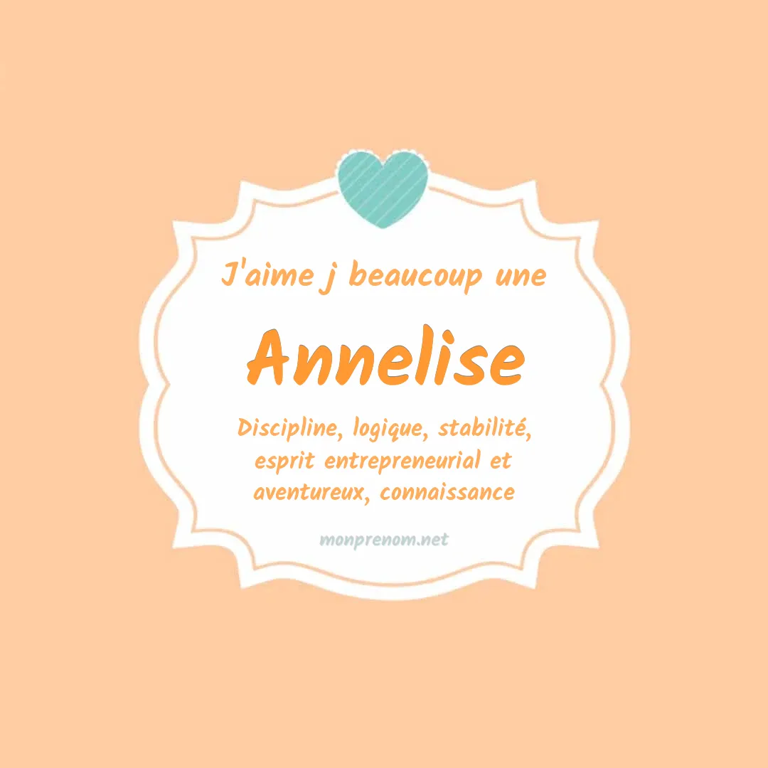 J'aime beaucoup Annelise