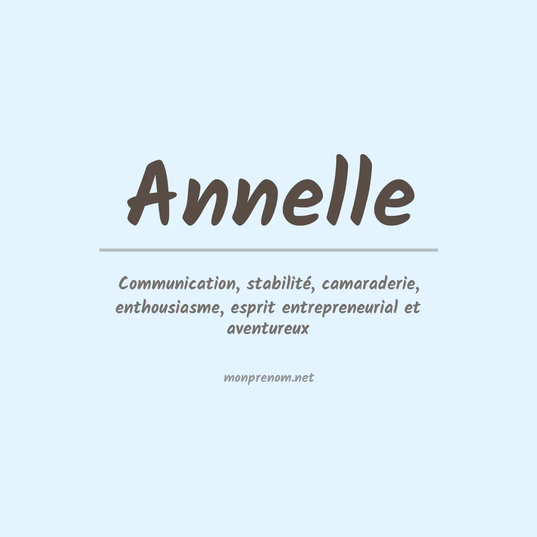 Signification du prénom Annelle