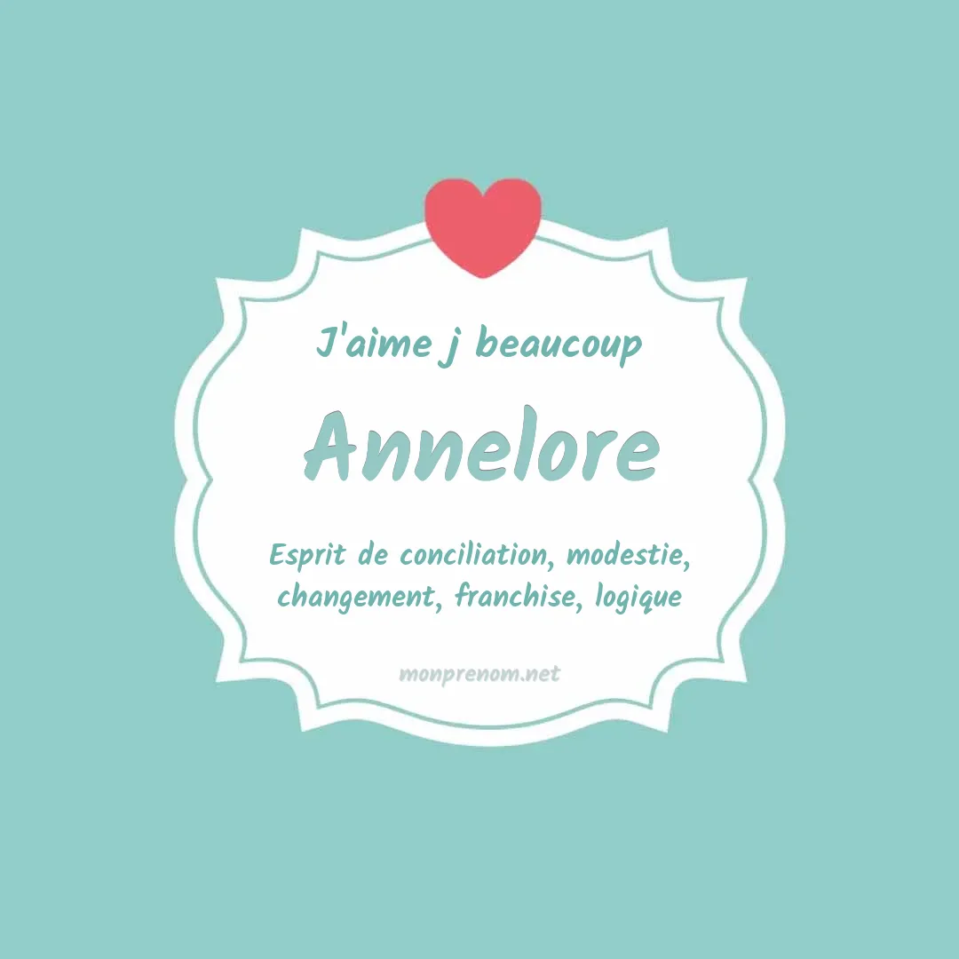 J'aime beaucoup Annelore