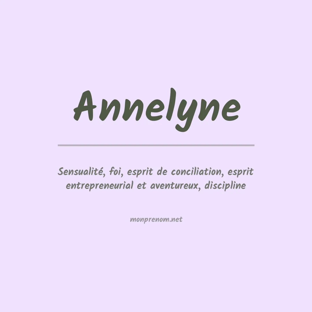 Signification du prénom Annelyne