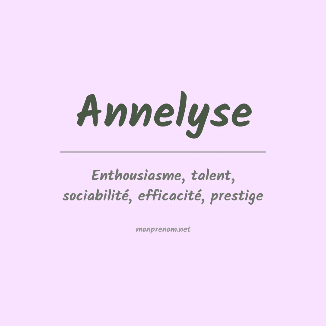 Prénom Annelyse