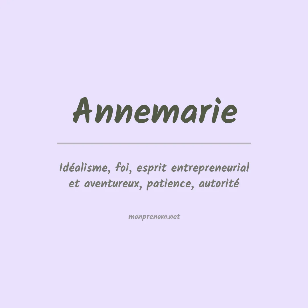 Prénom Annemarie