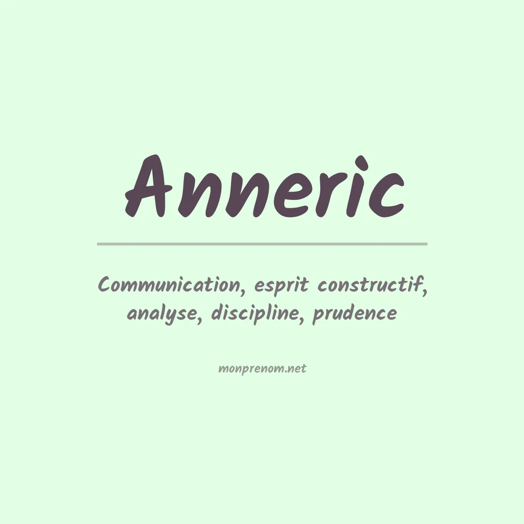 Signification du prénom Anneric