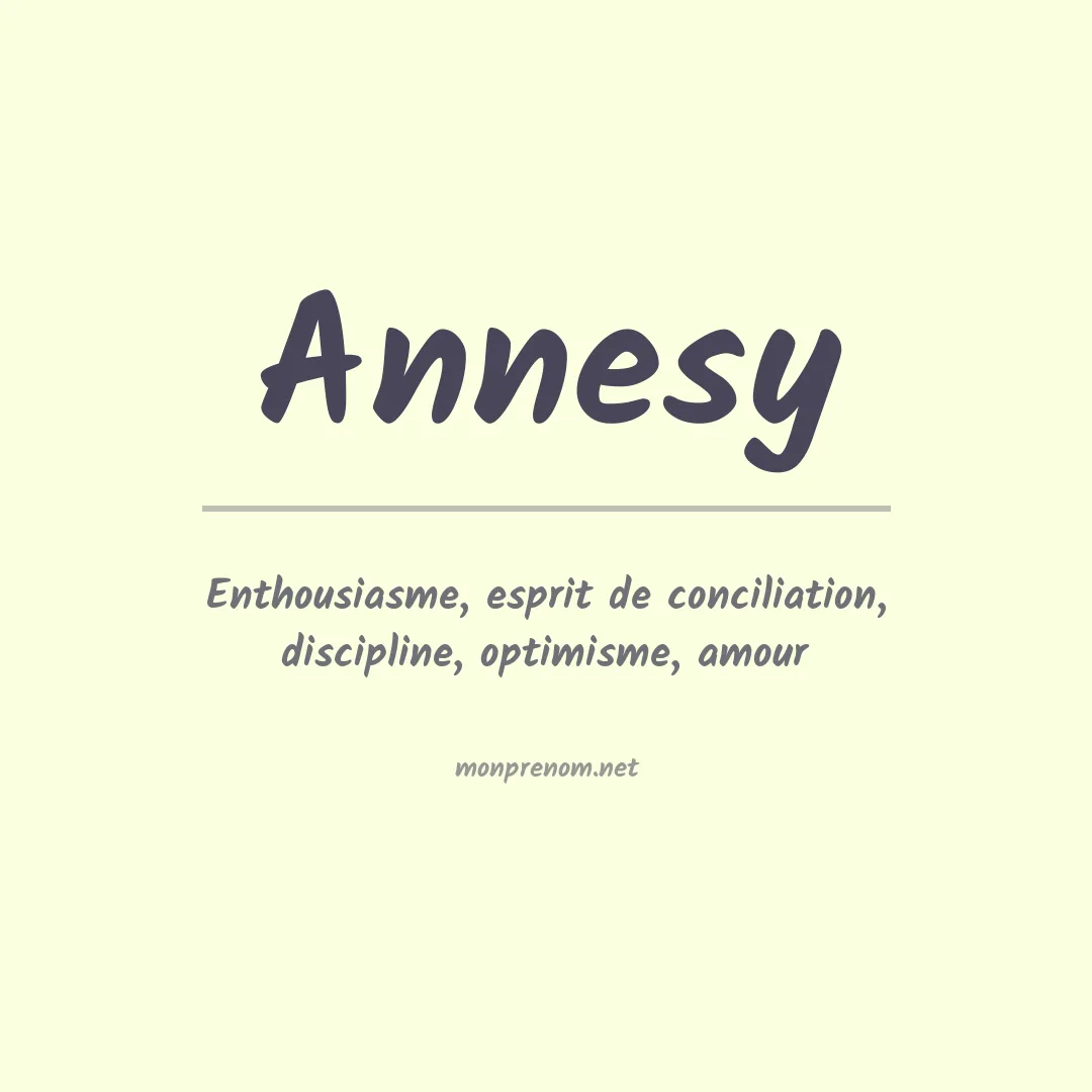 Signification du prénom Annesy