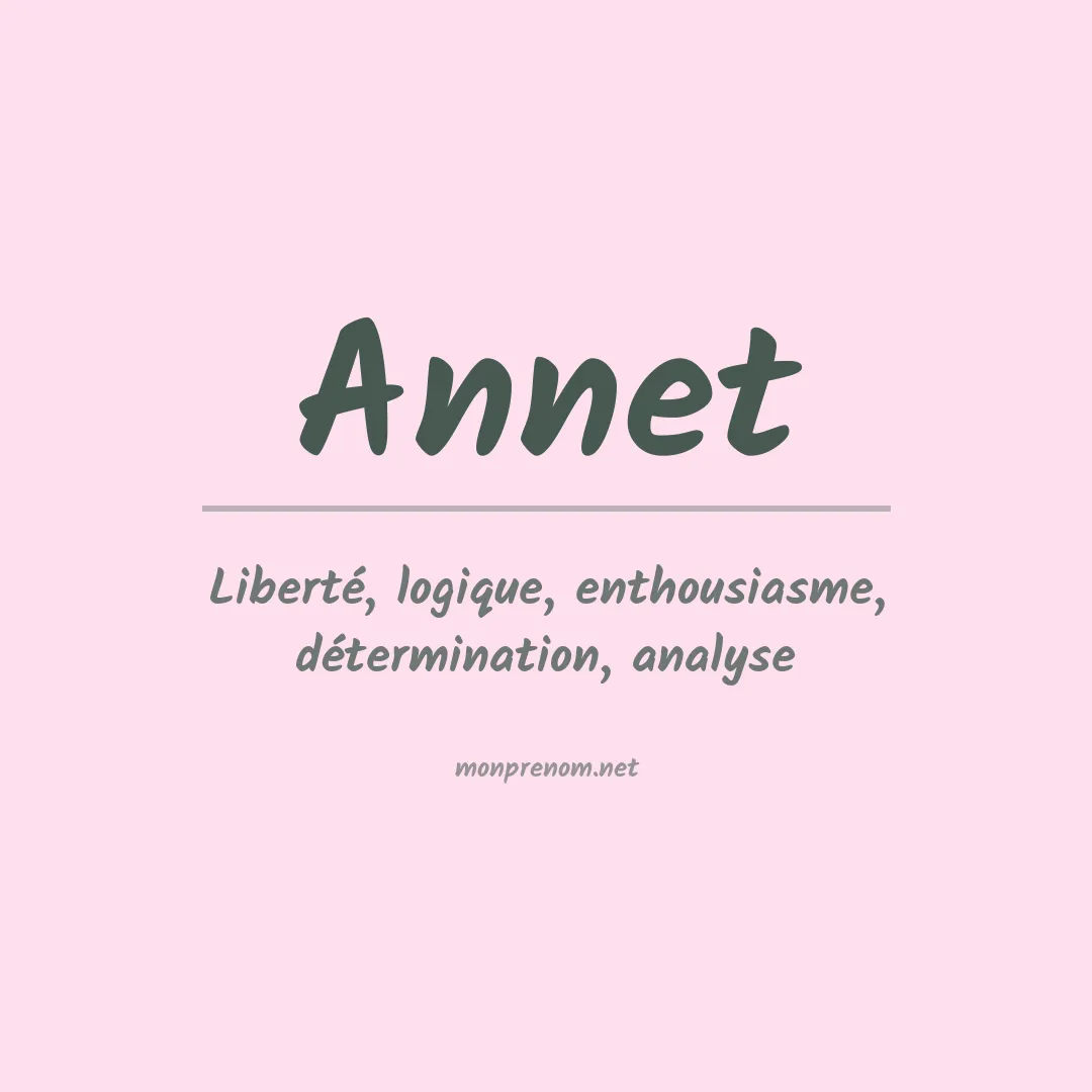 Signification du prénom Annet