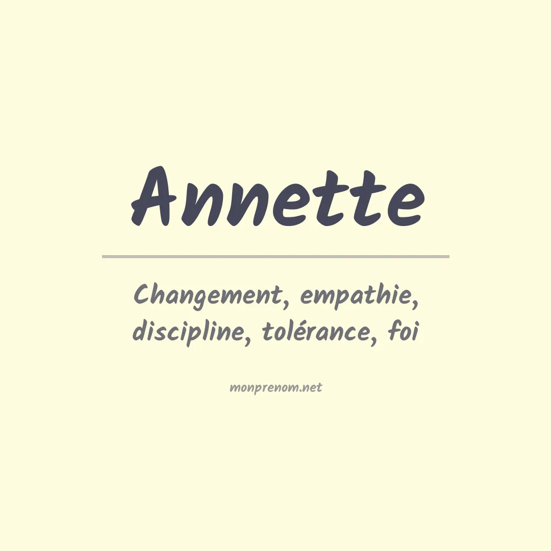 Prénom Annette