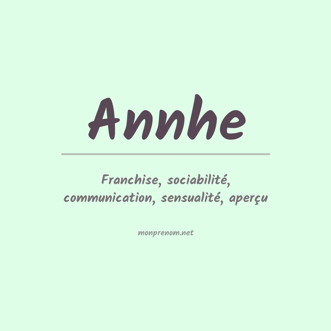 Signification du prénom Annhe