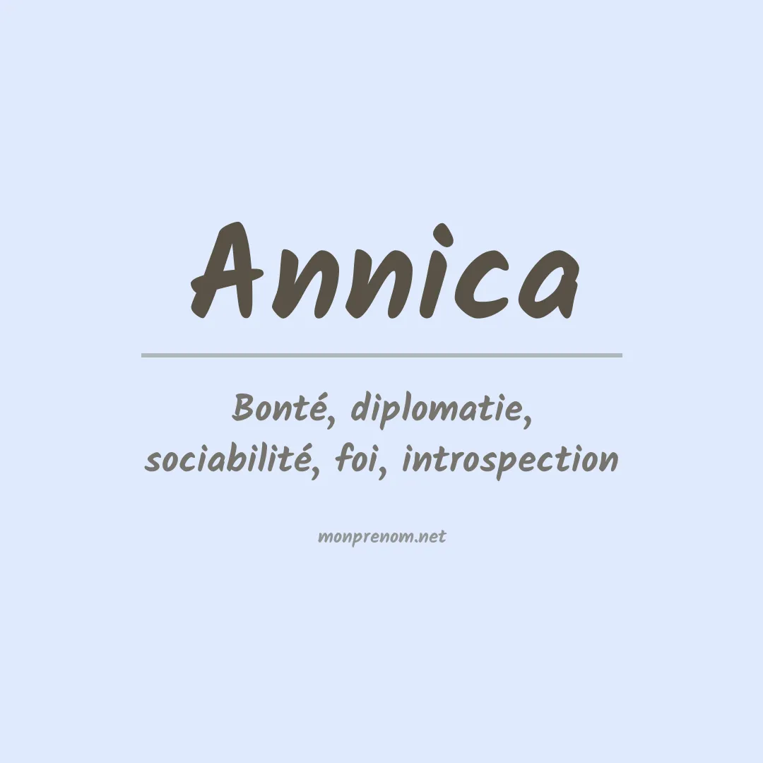 Signification du prénom Annica