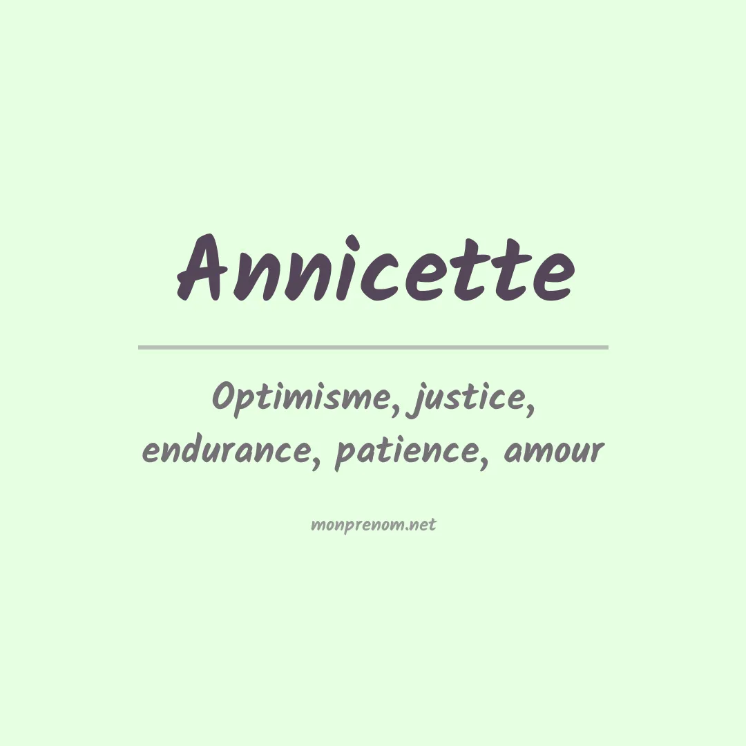Prénom Annicette