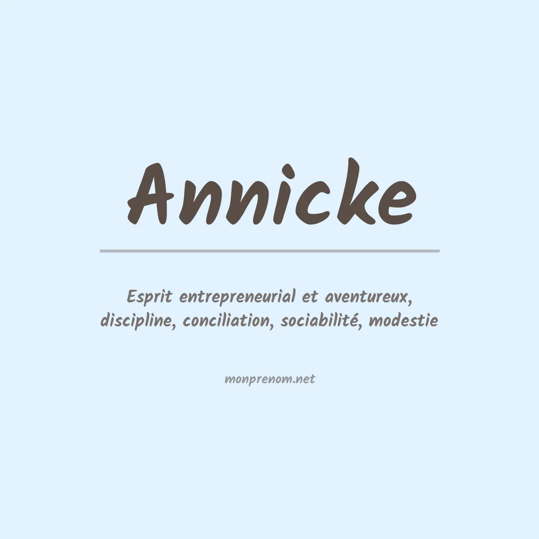 Signification du prénom Annicke