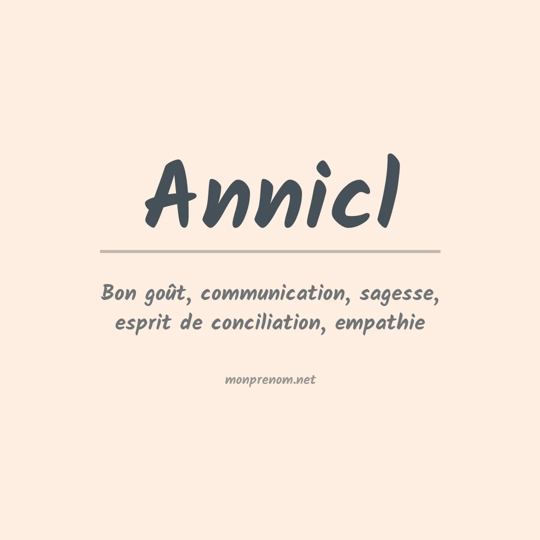 Signification du prénom Annicl