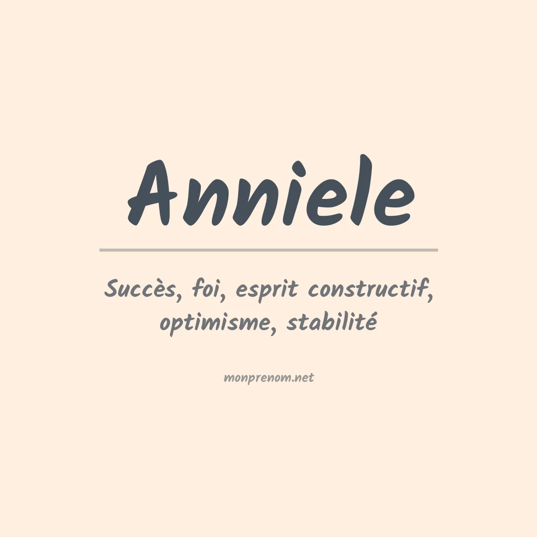 Prénom Anniele