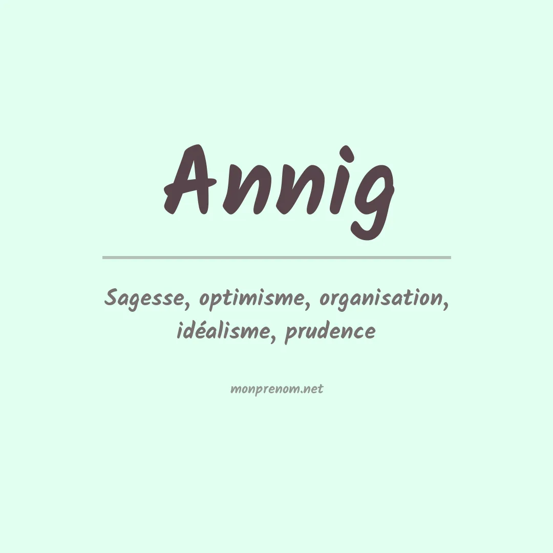 Signification du prénom Annig