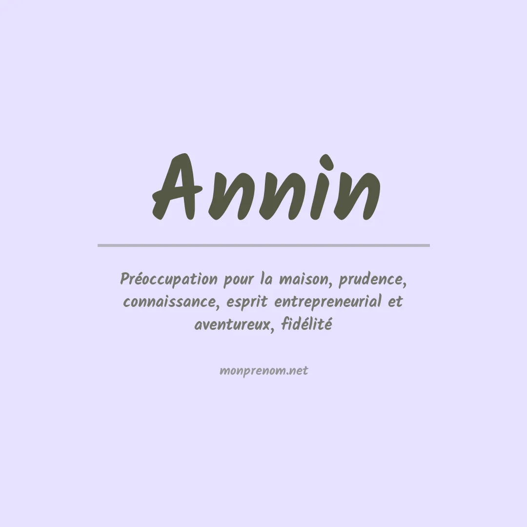 Prénom Annin