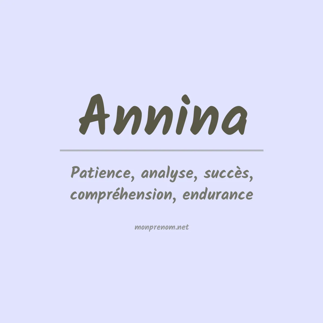 Signification du prénom Annina