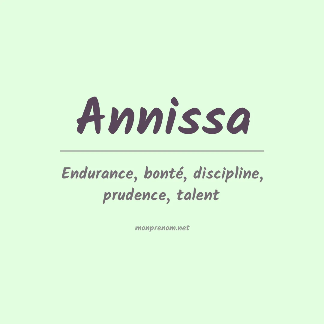 Signification du prénom Annissa