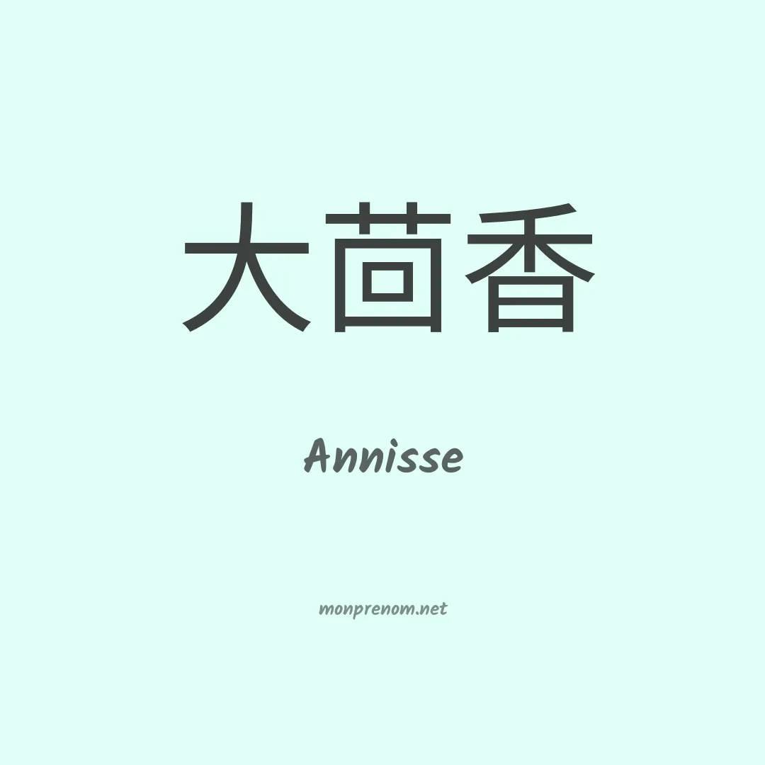 Annisse en chinois