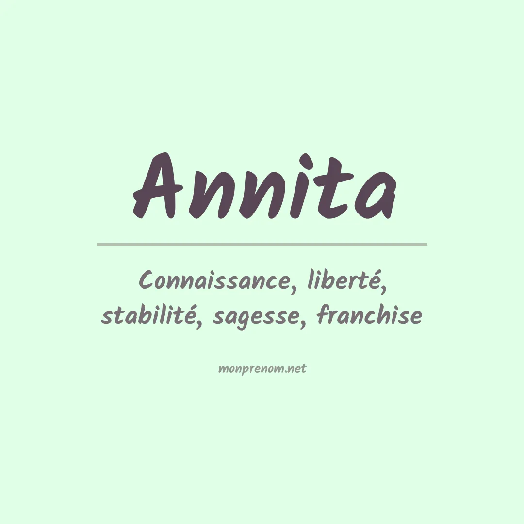 Prénom Annita