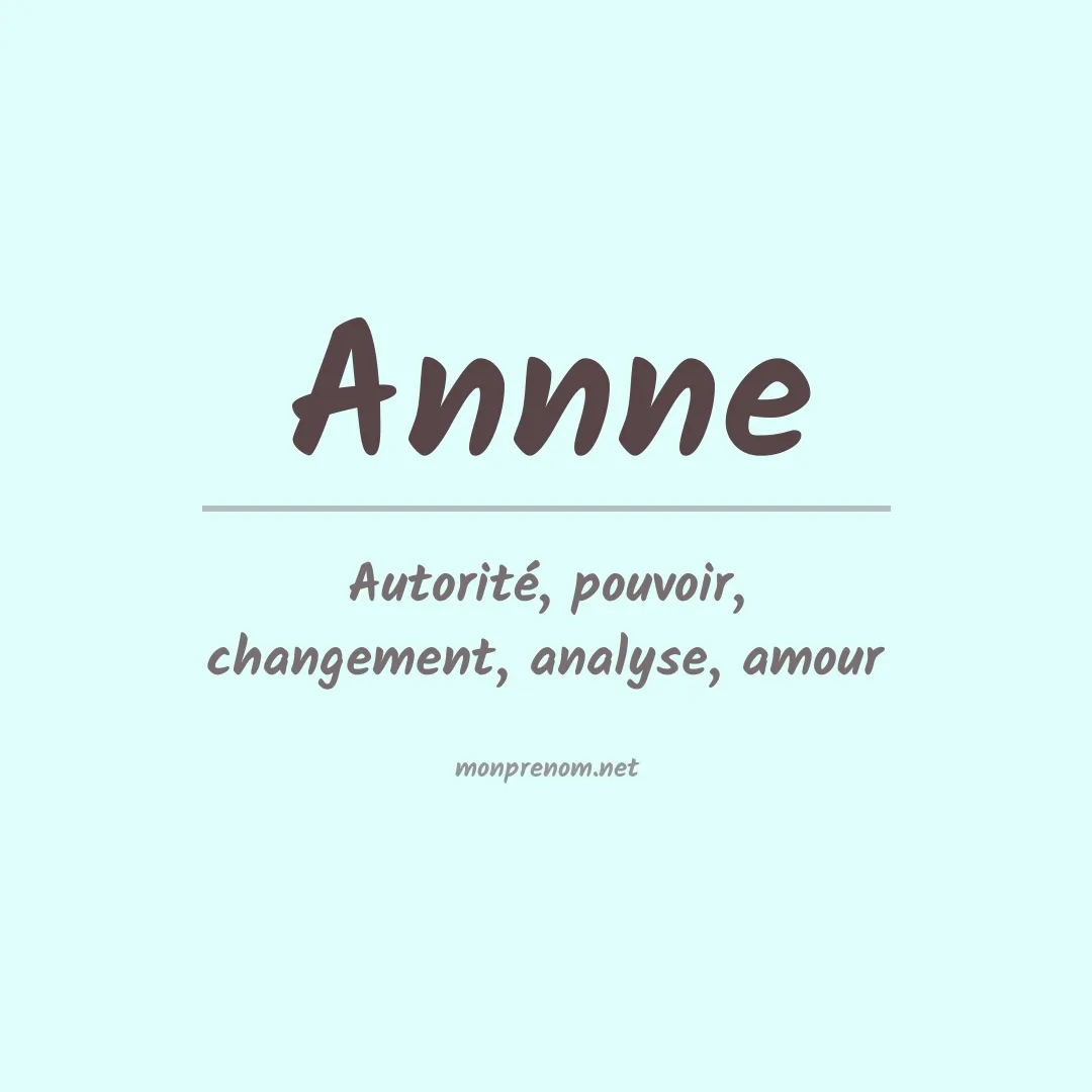 Signification du prénom Annne