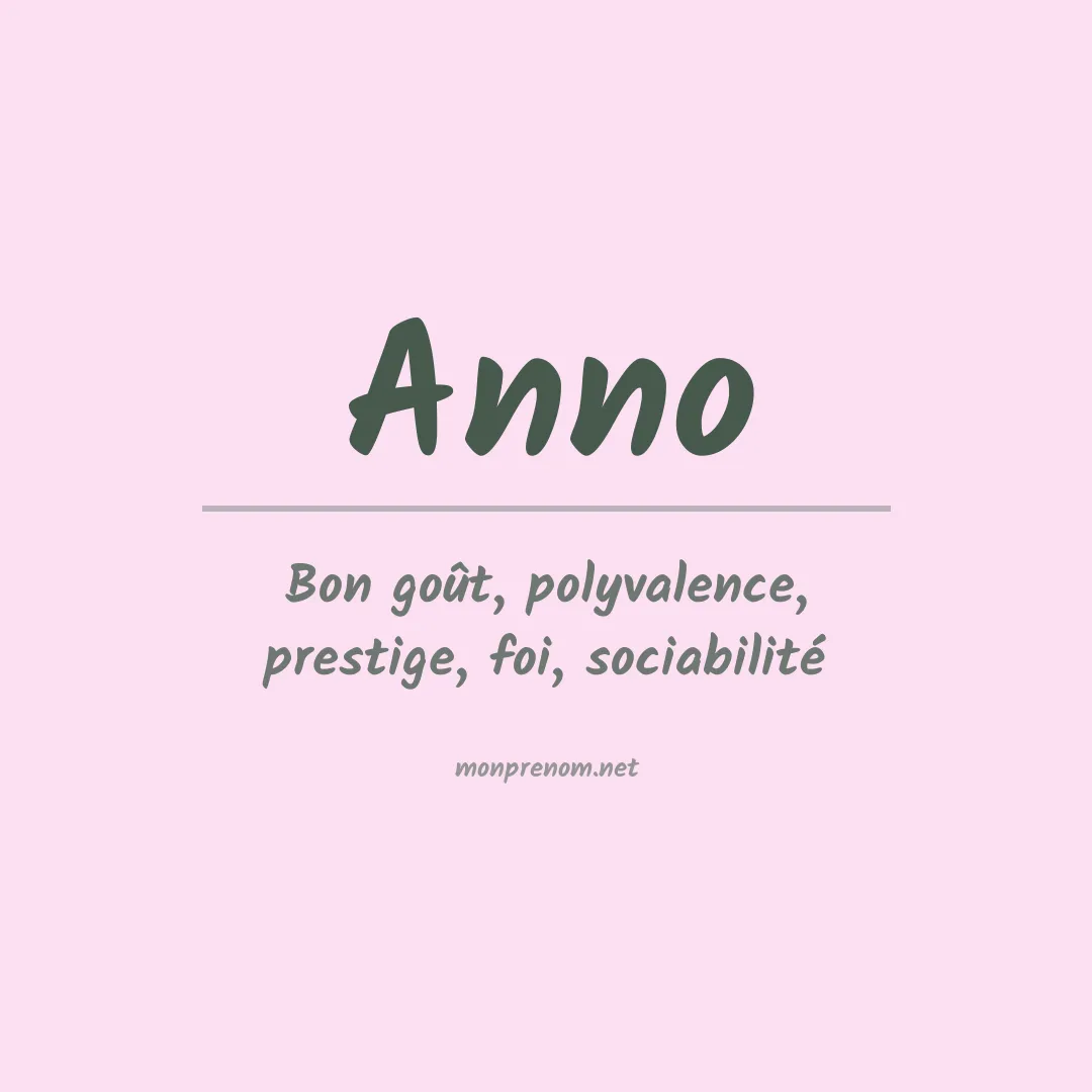 Prénom Anno