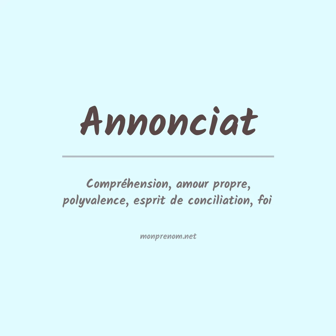 Prénom Annonciat