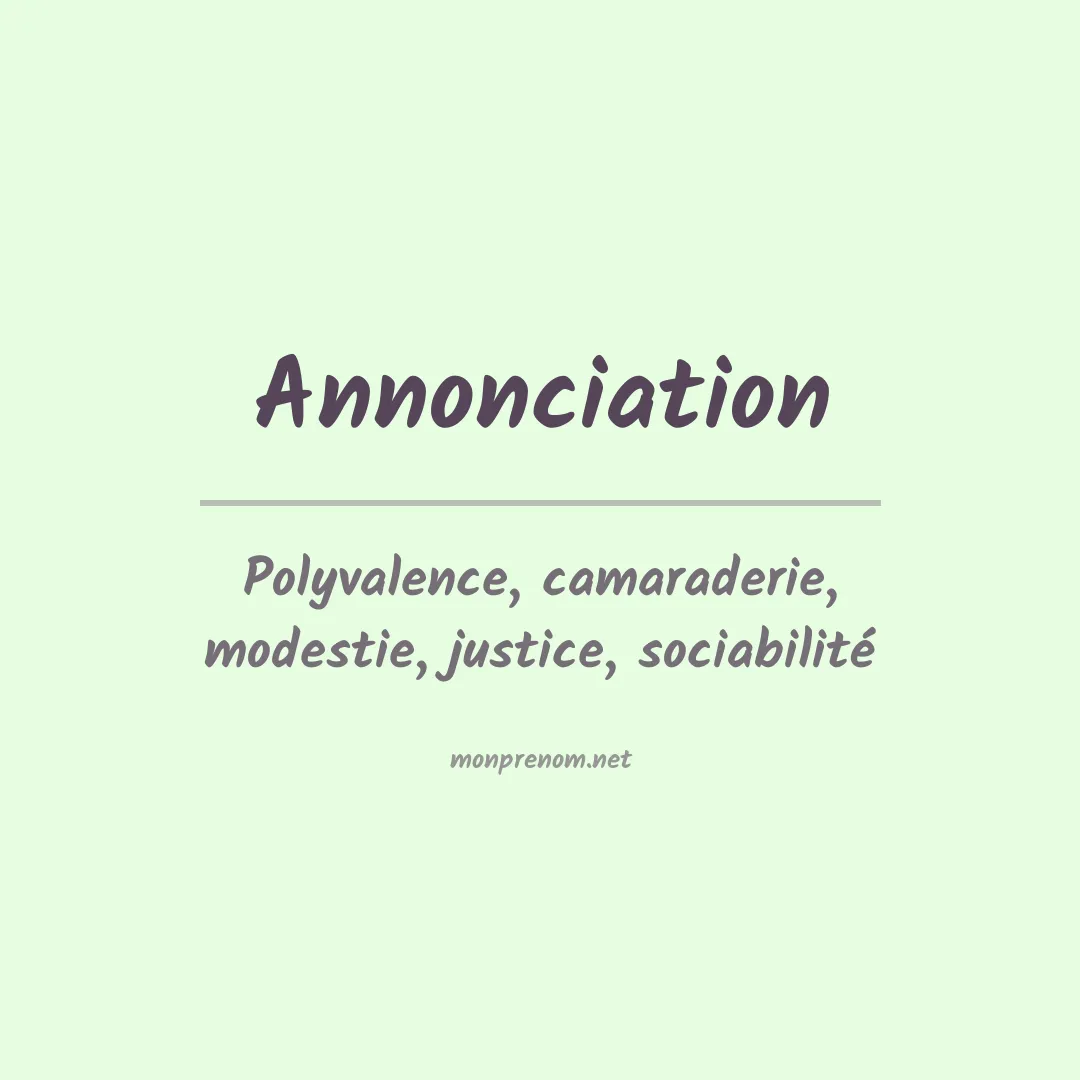 Signification du prénom Annonciation