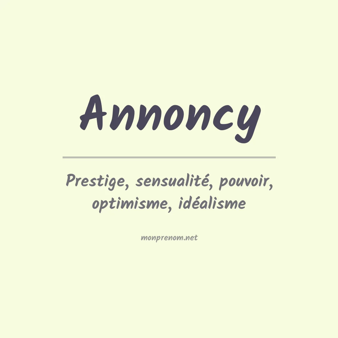 Prénom Annoncy