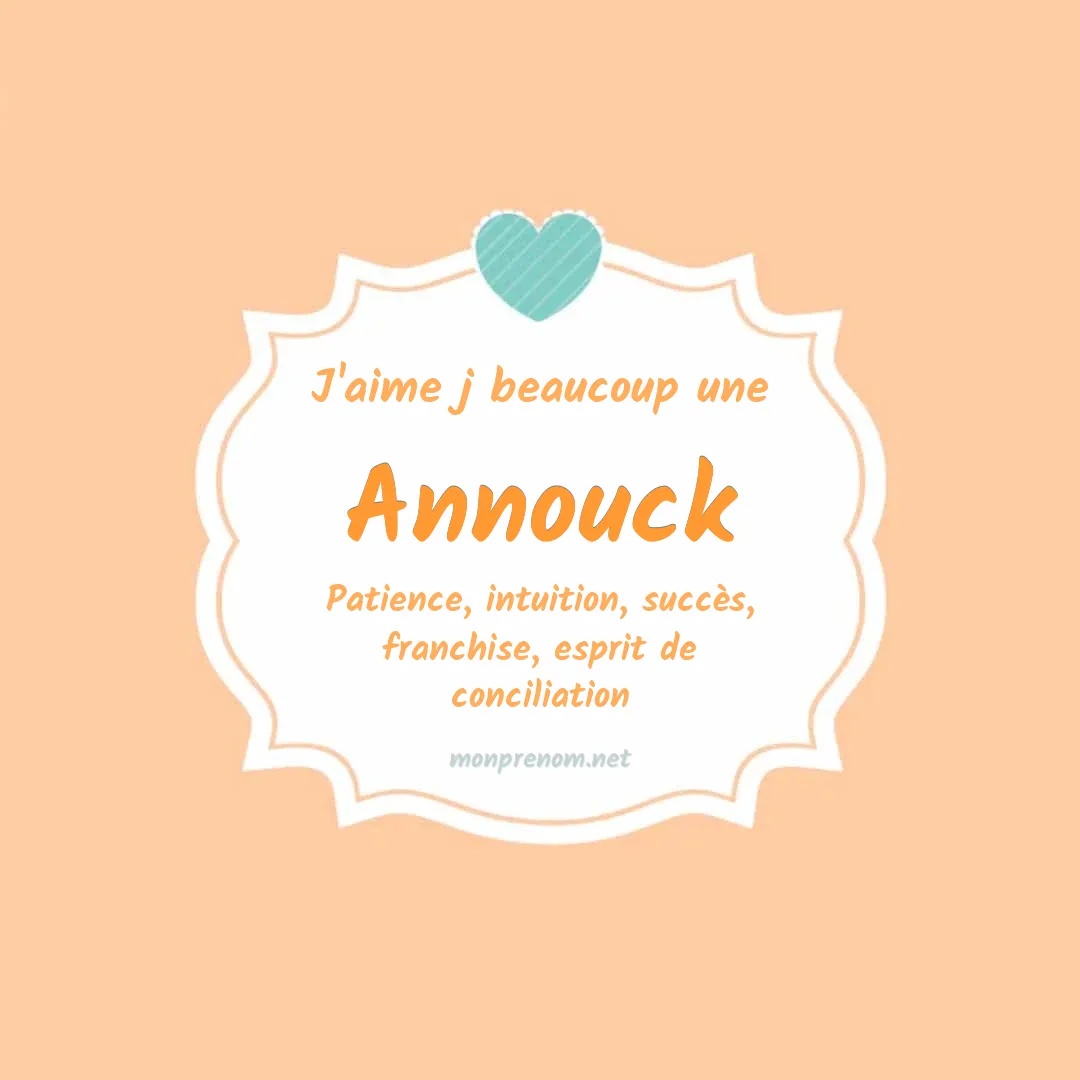 J'aime beaucoup Annouck