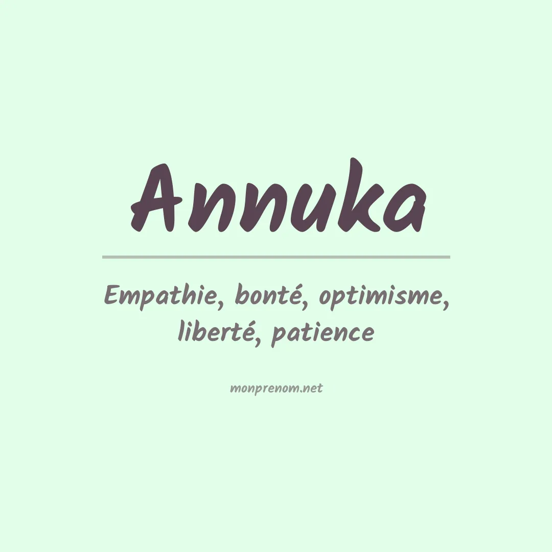 Signification du prénom Annuka