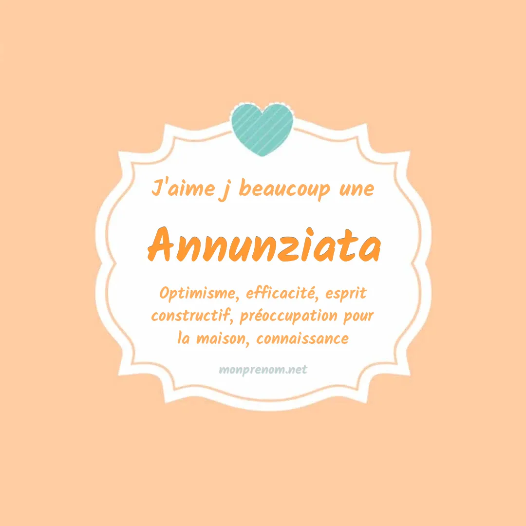 J'aime beaucoup Annunziata